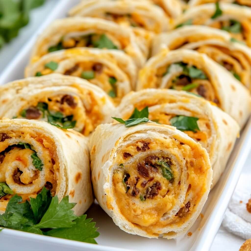 Easy cheesy taco pinwheels recipe