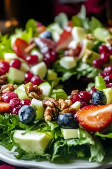 Easy-to-Make Winter Salad Wreath for a Quick Holiday Side