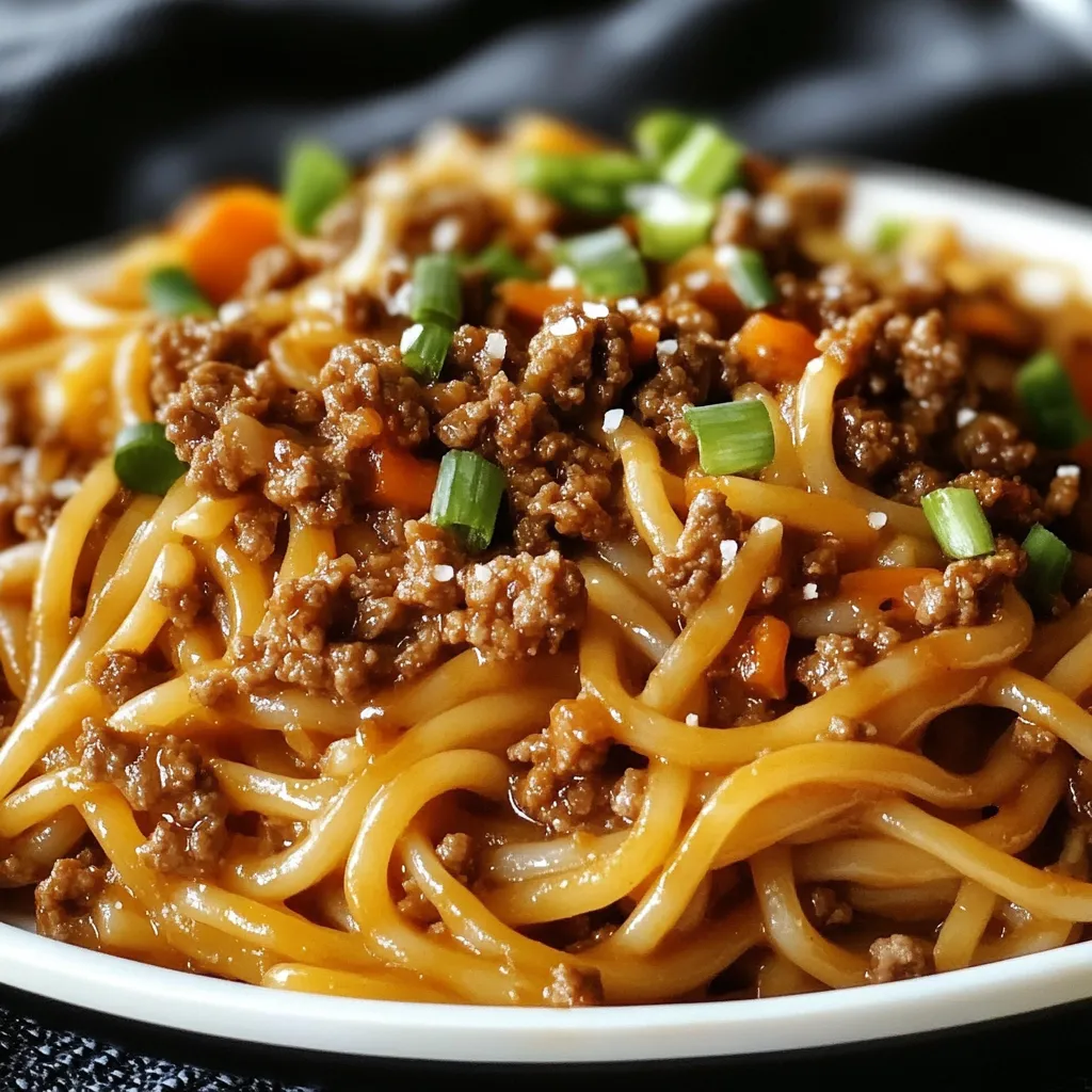 Chinese Style Ground Beef Pasta