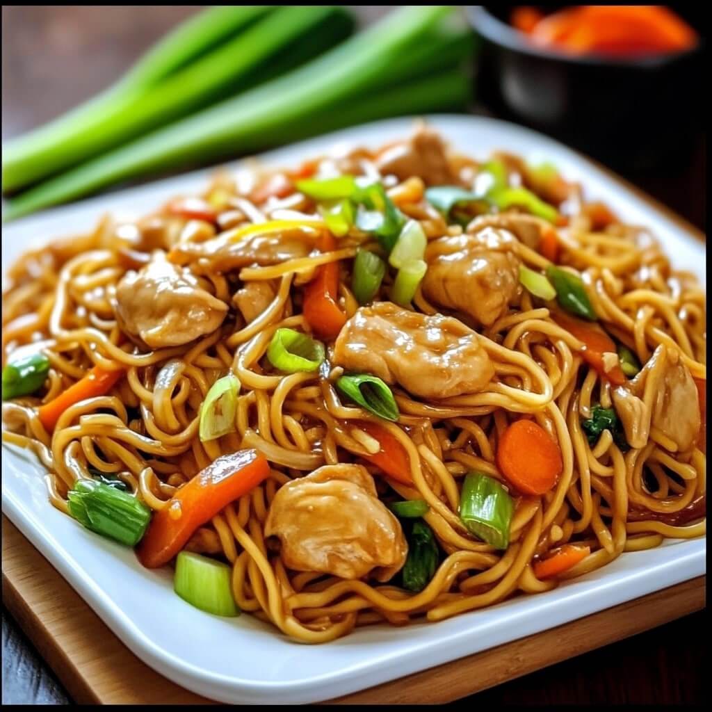 Healthy Chicken Chow Mein with Veggies