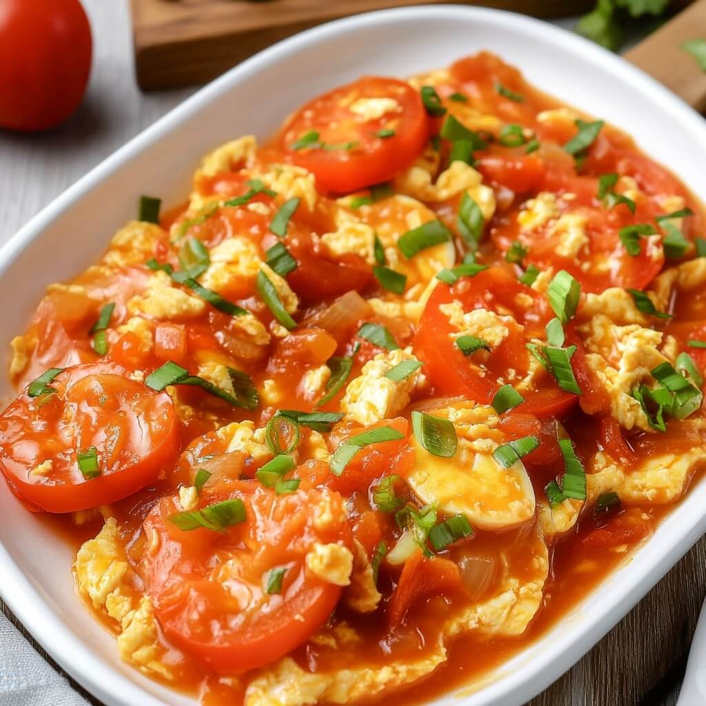 Healthy Chinese Tomato Egg Stir Fry Recipe