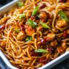 Healthy Kung Pao Chicken Noodles for Dinner