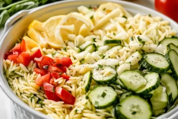 Healthy Lemon Orzo Pasta Salad for Summer