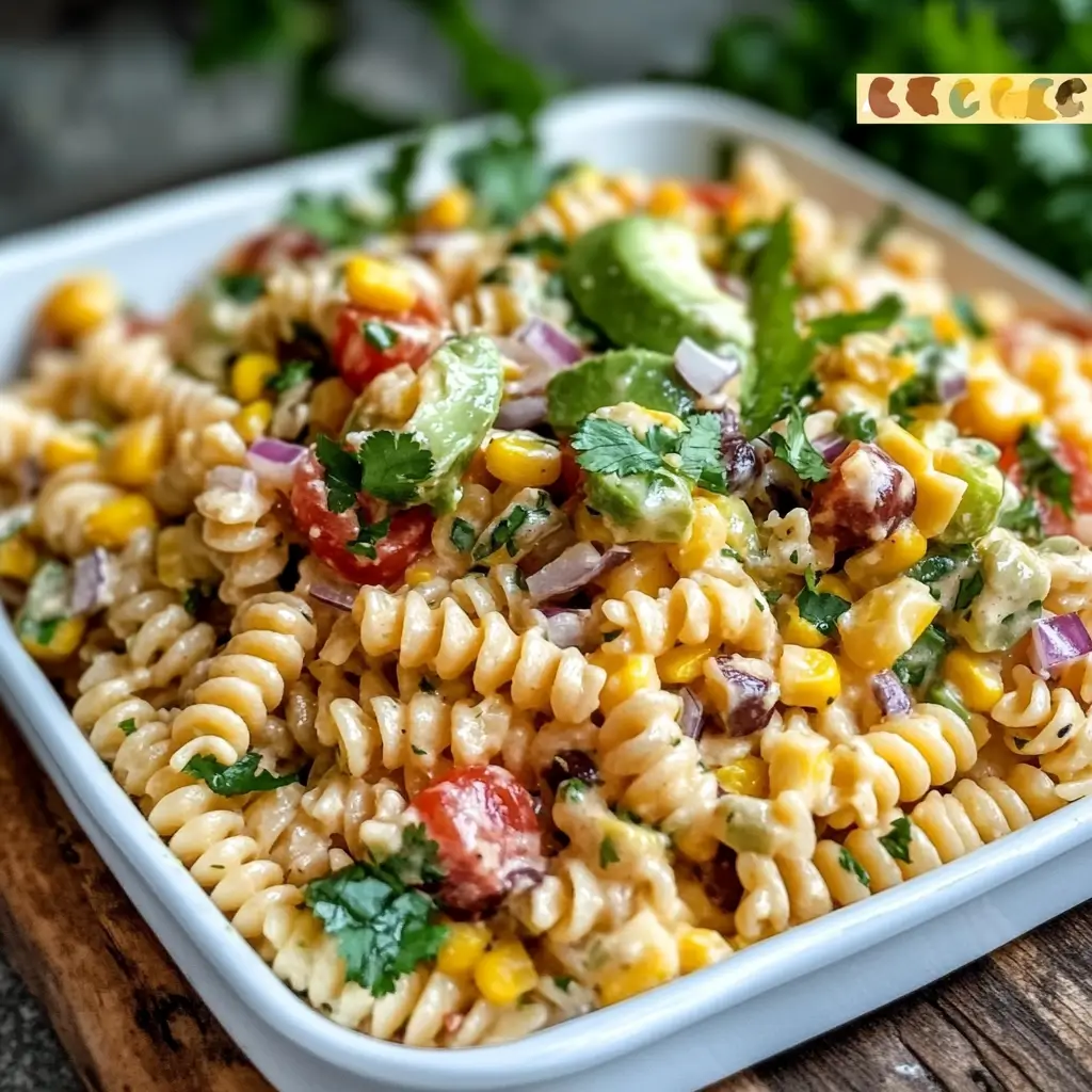 Healthy Mexican Street Corn Pasta Salad