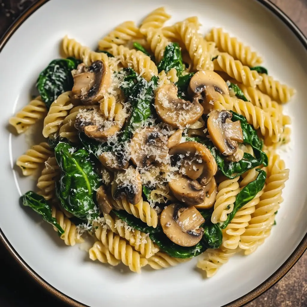 Healthy Spinach Mushroom Pasta Recipe