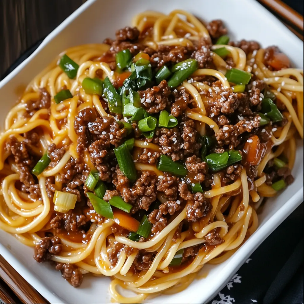 Healthy & Tasty Chinese Style Ground Beef Pasta
