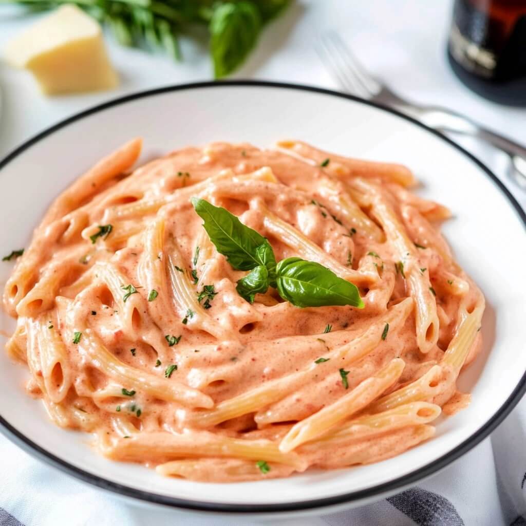 Hearty Pink Sauce Pasta with Parmigiano-Reggiano