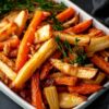 Honey roasted carrots and parsnips air fryer