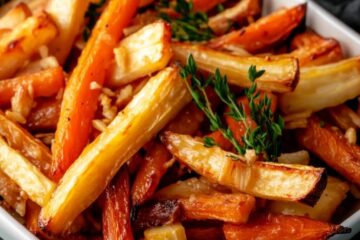Honey roasted carrots and parsnips air fryer