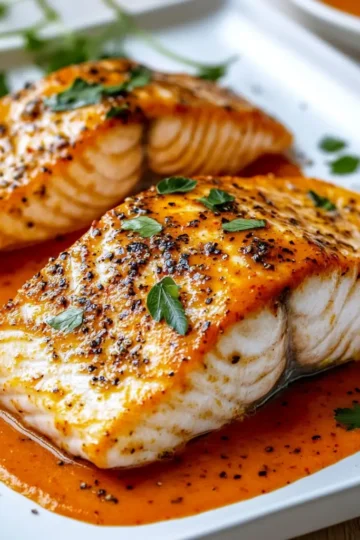 How to Make Salmon in Roasted Pepper Sauce
