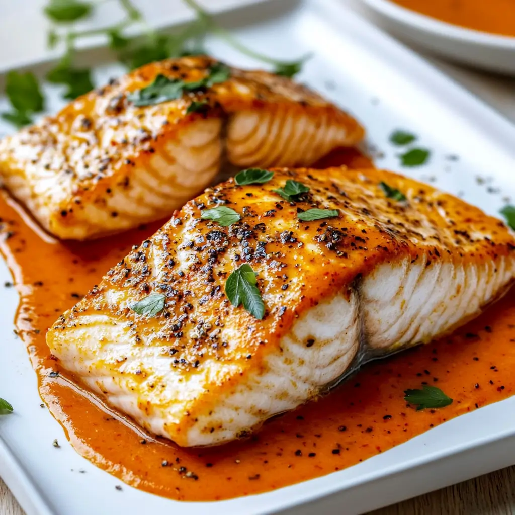 How to Make Salmon in Roasted Pepper Sauce