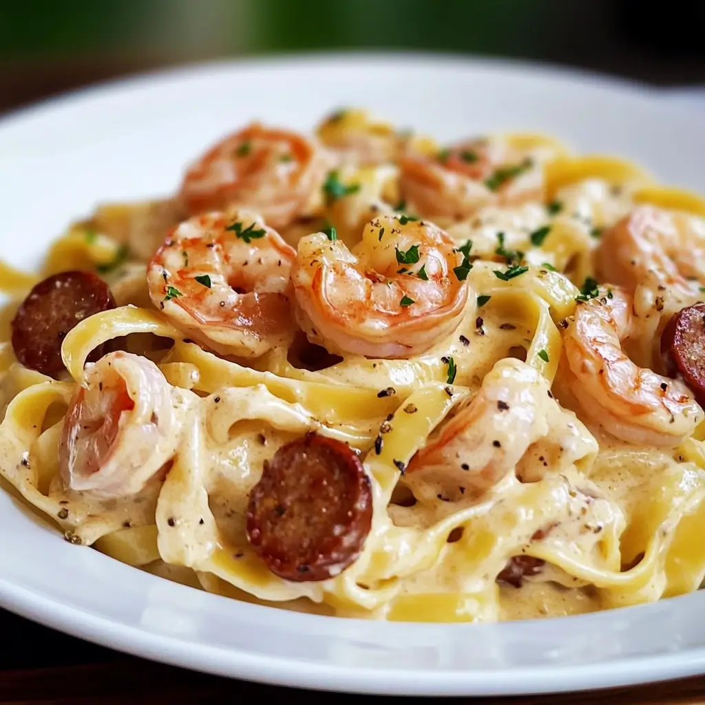 Indulge in Creamy Shrimp Fettuccine Pasta