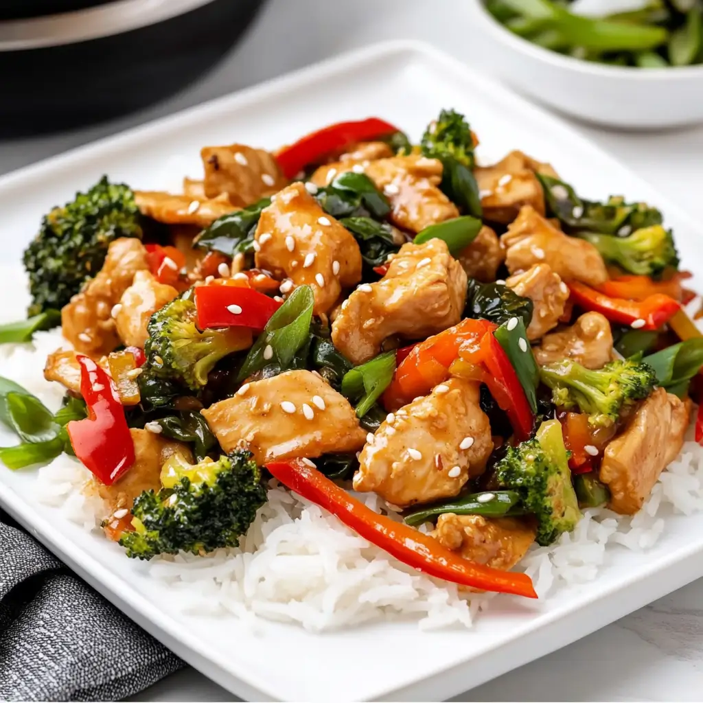 Instant Pot Chicken Stir Fry with Homemade Sauce