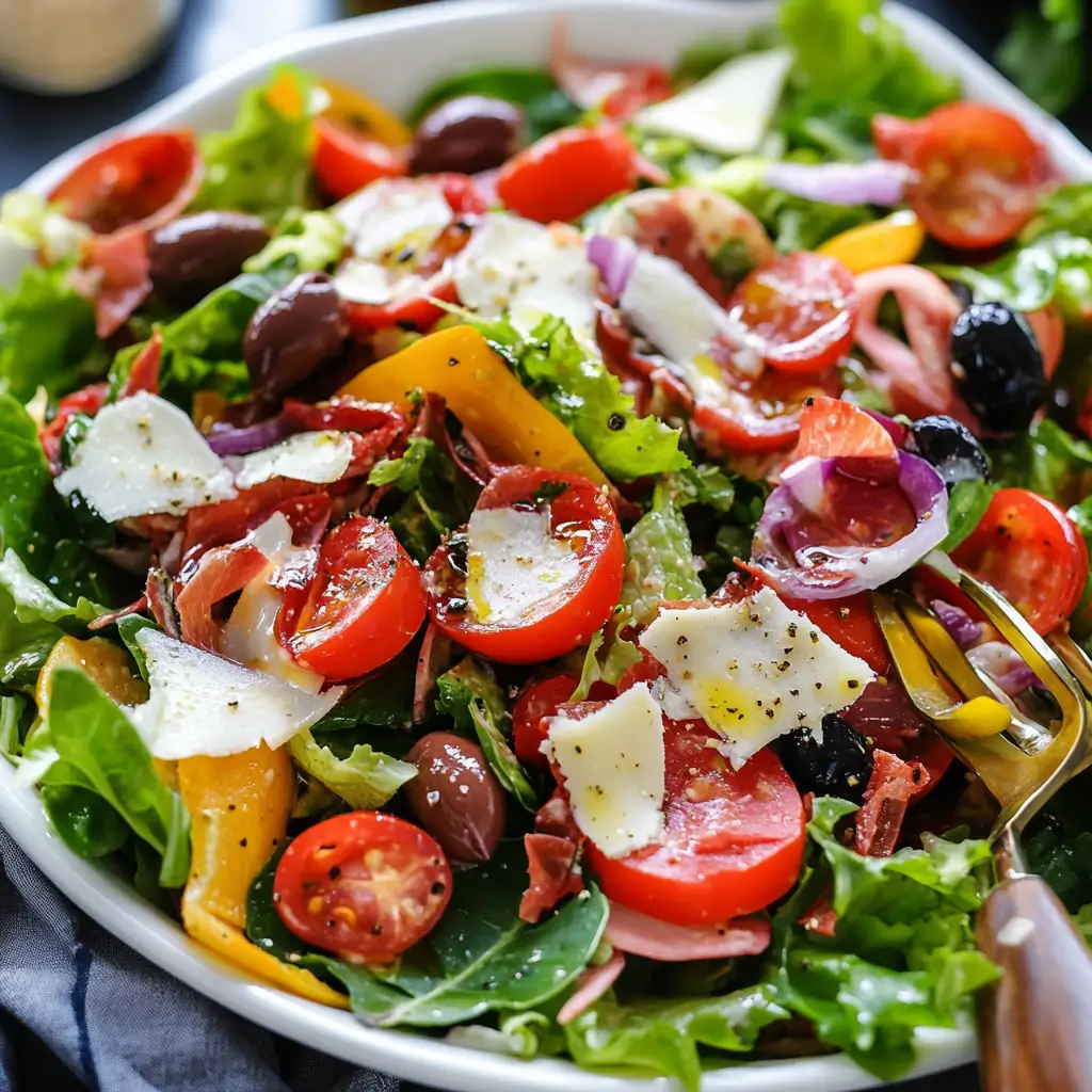 Italian Salad with Zesty Red Wine Vinaigrette
