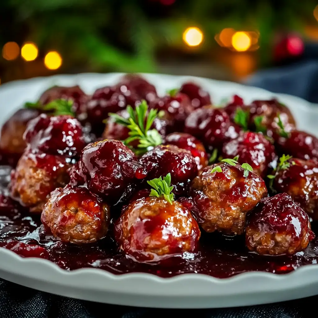 Juicy Cranberry Meatballs for Your Holiday Party