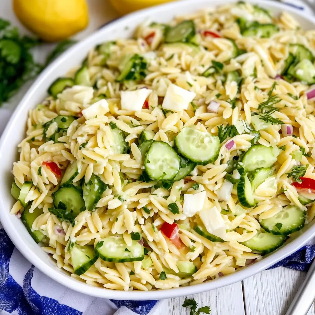 Light and Fresh Lemon Orzo Pasta Salad