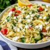 Mediterranean Lemon Orzo Salad with Feta