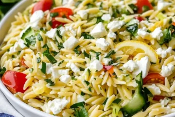 Mediterranean Lemon Orzo Salad with Feta