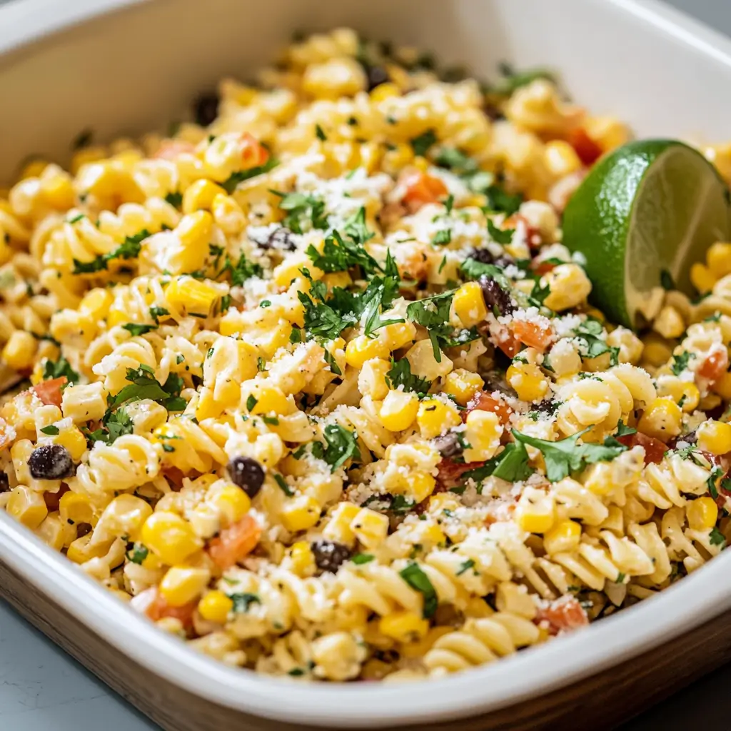 Healthy Mexican Street Corn Pasta Salad