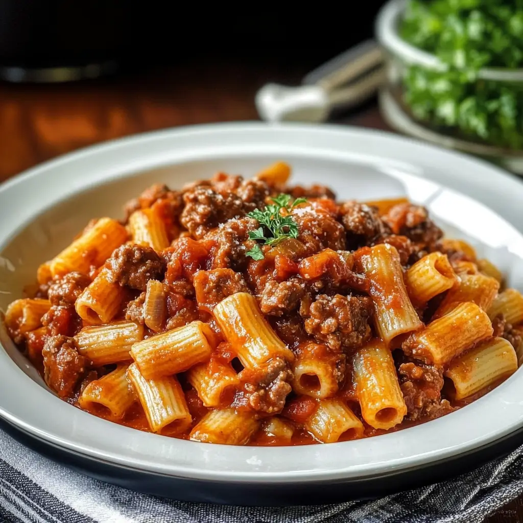One-Pot Beef Pasta in Tomato Sauce