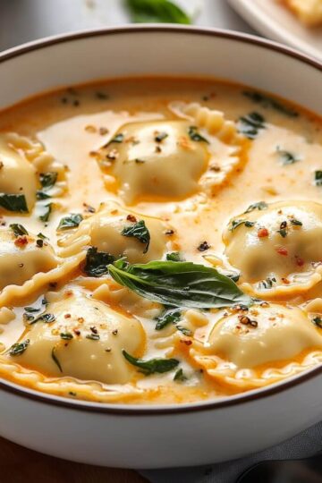 One-Pot Creamy Ravioli Soup Recipe