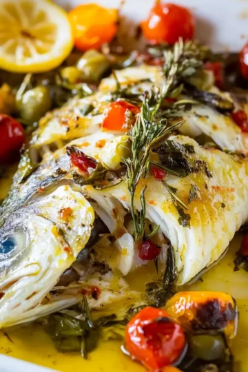 Oven-Baked Mediterranean Fish with Fresh Herbs
