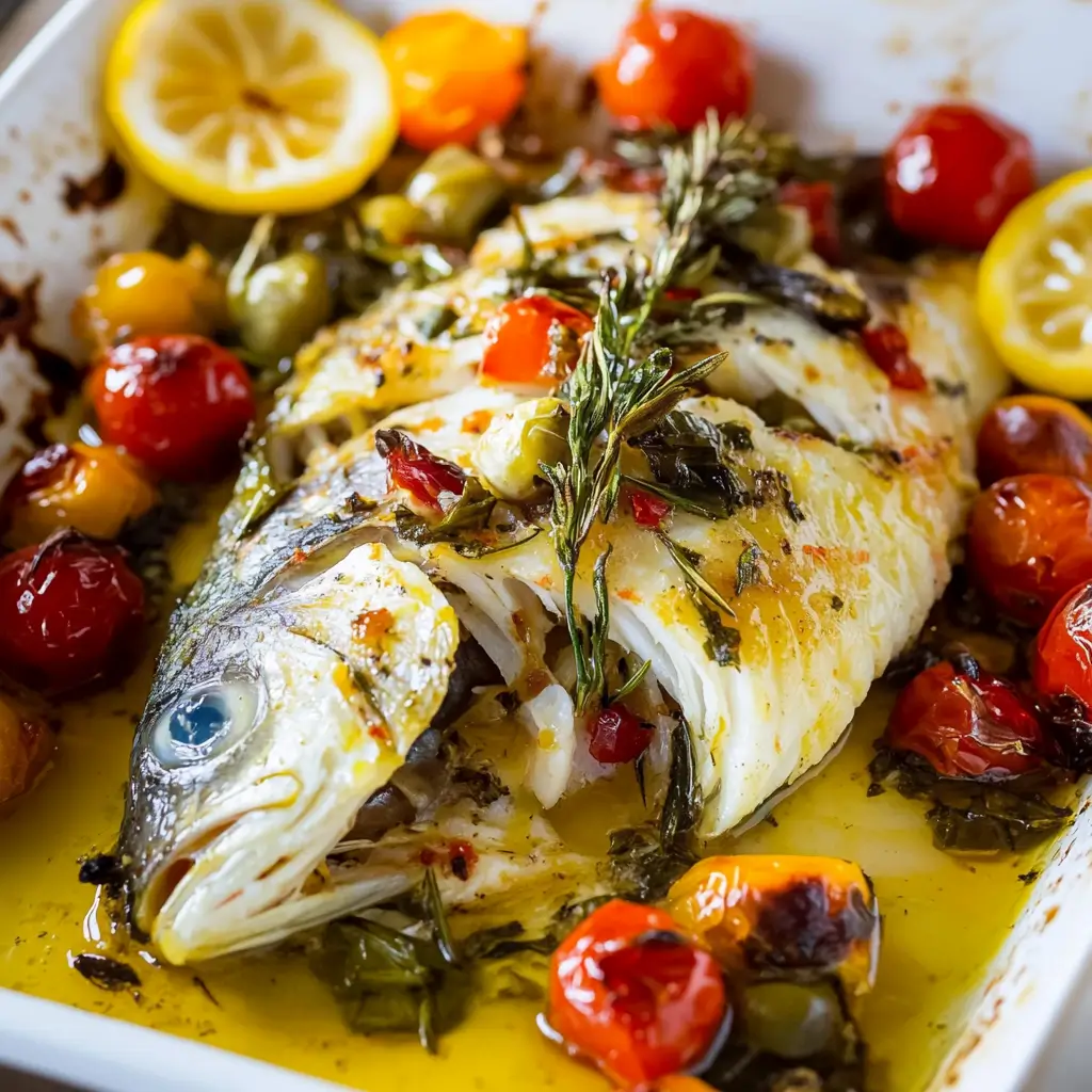 Oven-Baked Mediterranean Fish with Fresh Herbs