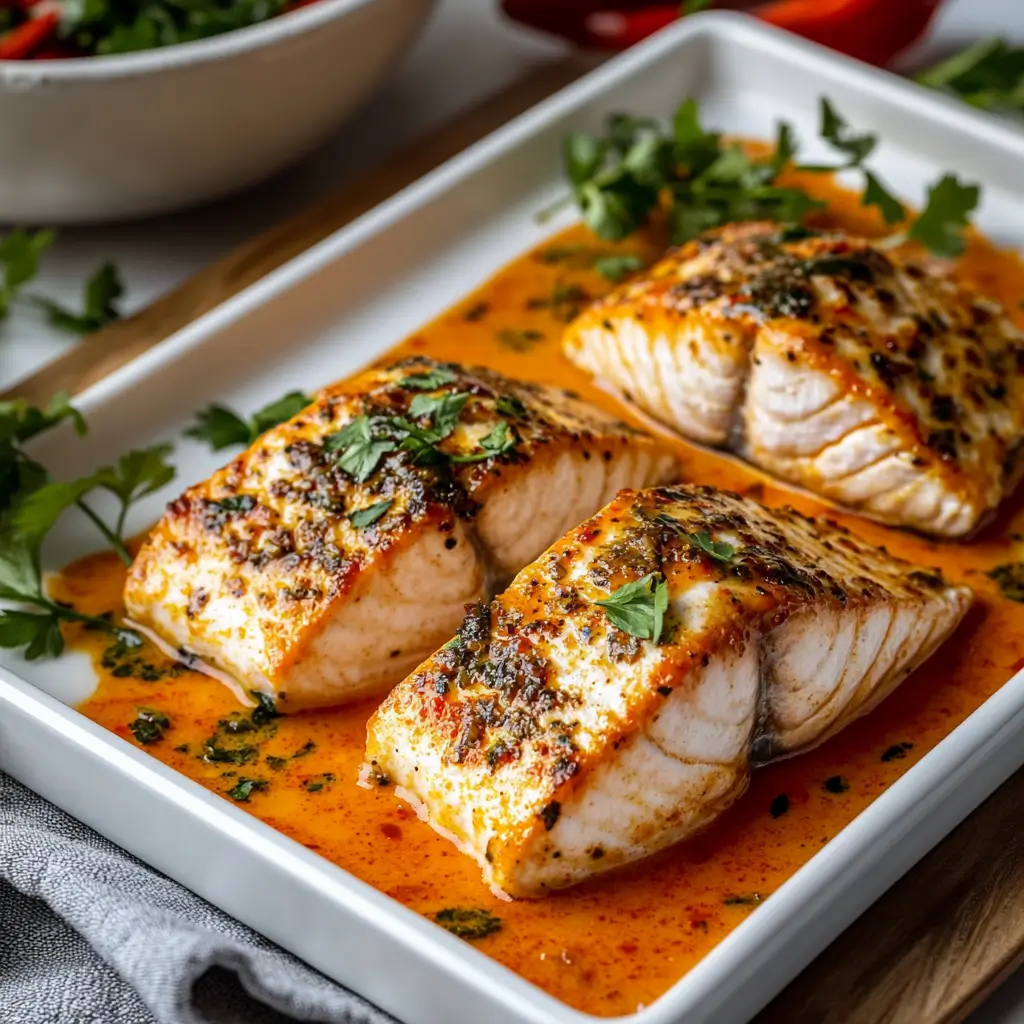 Perfect Salmon in Roasted Pepper Sauce in 20 Minutes