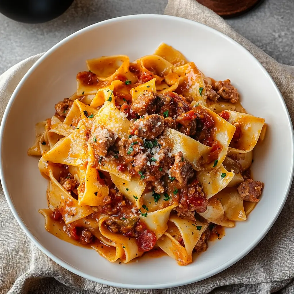 Perfect Spicy Pappardelle with Sausage & Fennel