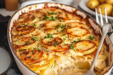 Potatoes Au Gratin with Garlic & Thyme