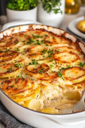 Potatoes Au Gratin with Garlic & Thyme