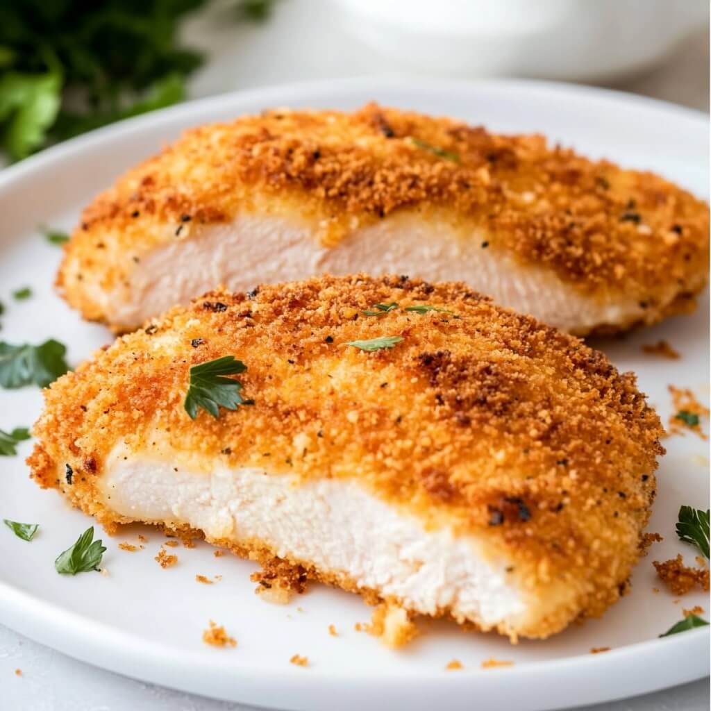Quick & Crispy Air Fryer Breaded Chicken Breast