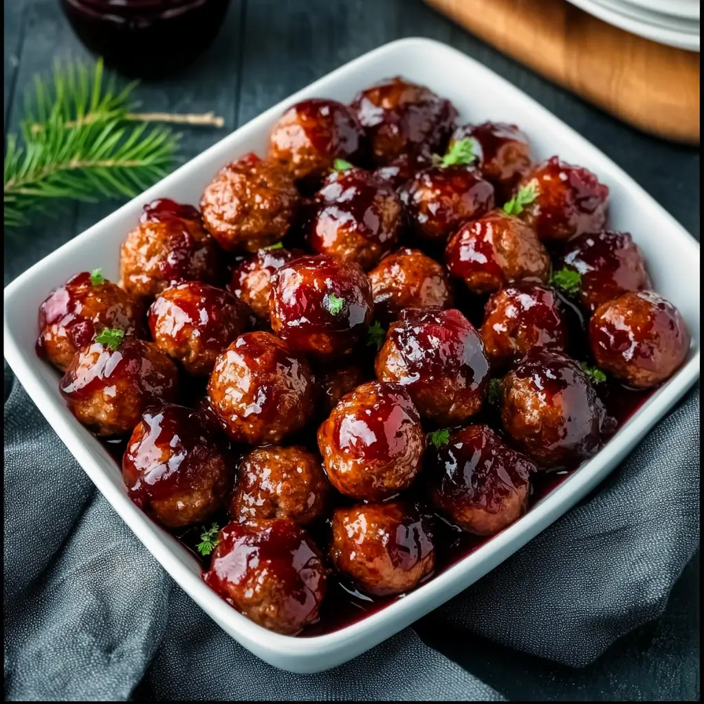 Quick & Easy Christmas Cranberry Meatballs Recipe