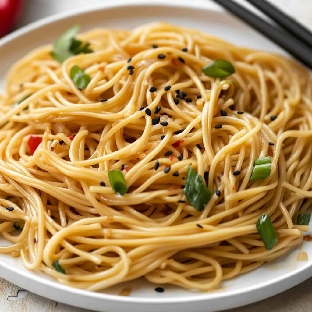 Quick Healthy Asian Garlic Noodles in 15 Minutes