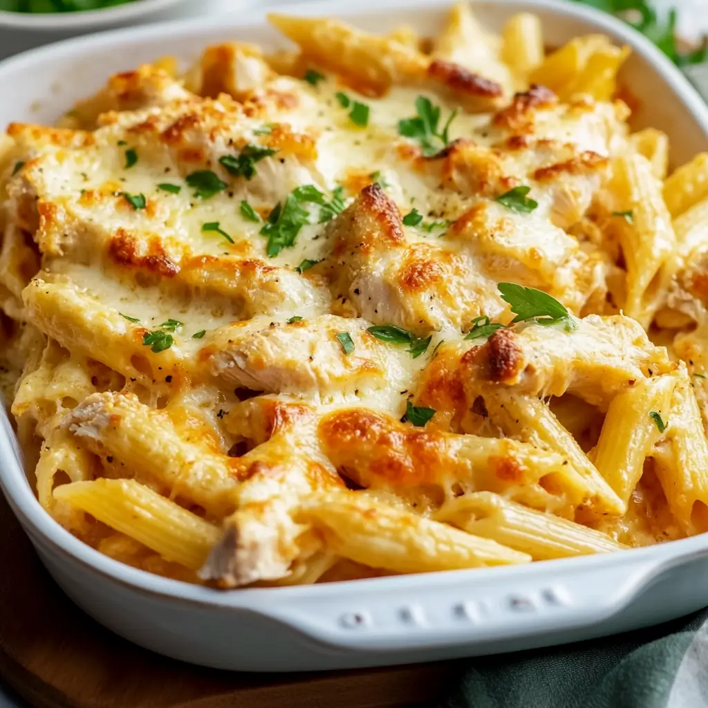 Recipe Card Baked Chicken Ricotta Pasta