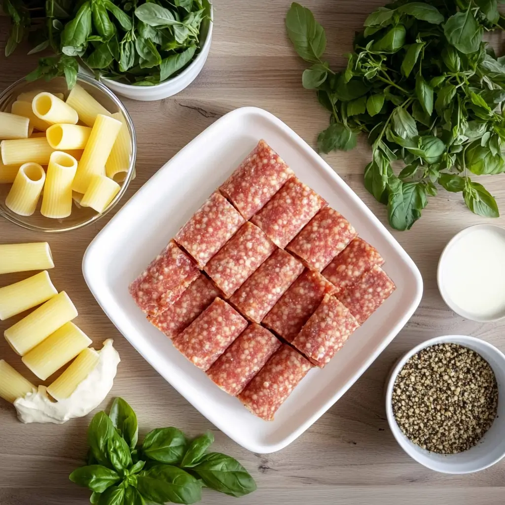 Rich and Creamy Sausage Rigatoni Pasta