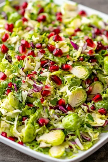 Shaved Brussels Sprout Salad with Pomegranate