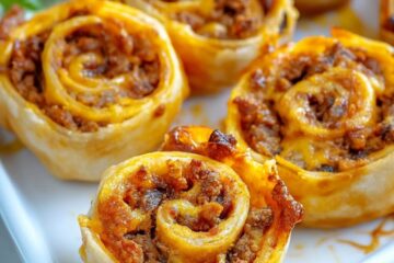 Simple cheesy taco pinwheels recipe