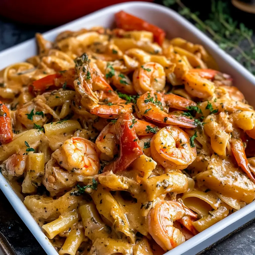 Spicy and Creamy Jamaican Shrimp Pasta