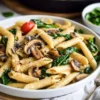Spinach Mushroom Pasta in 30 Minutes