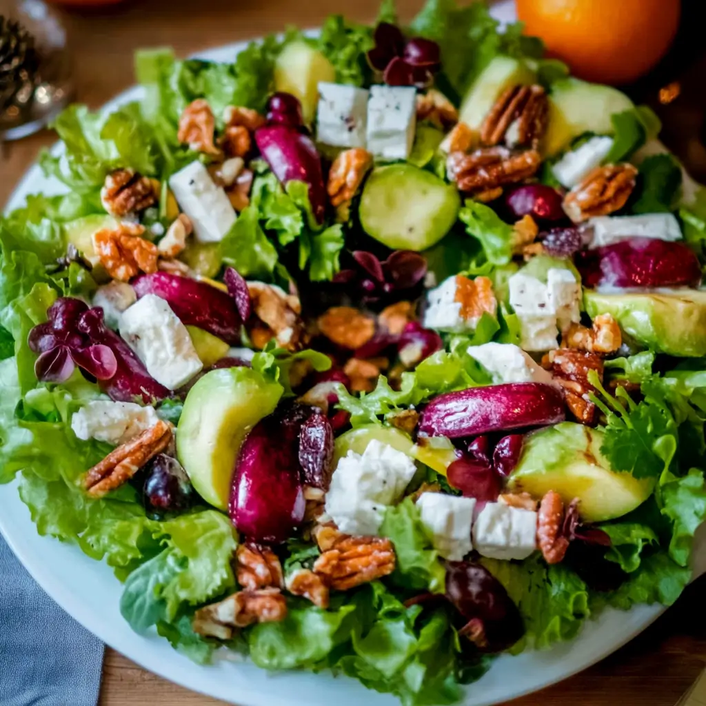 Stunning Winter Salad Wreath for Your Holiday Table