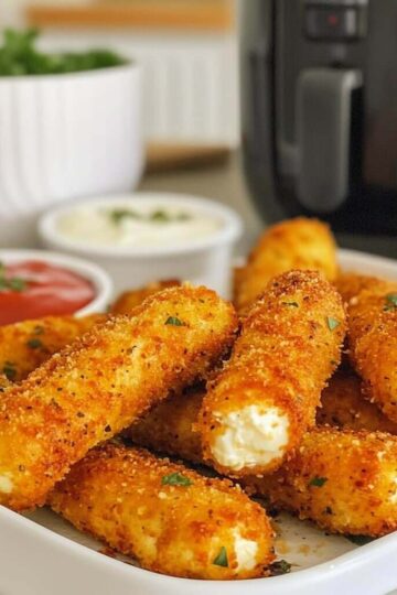 The Best Air Fryer Mozzarella Sticks