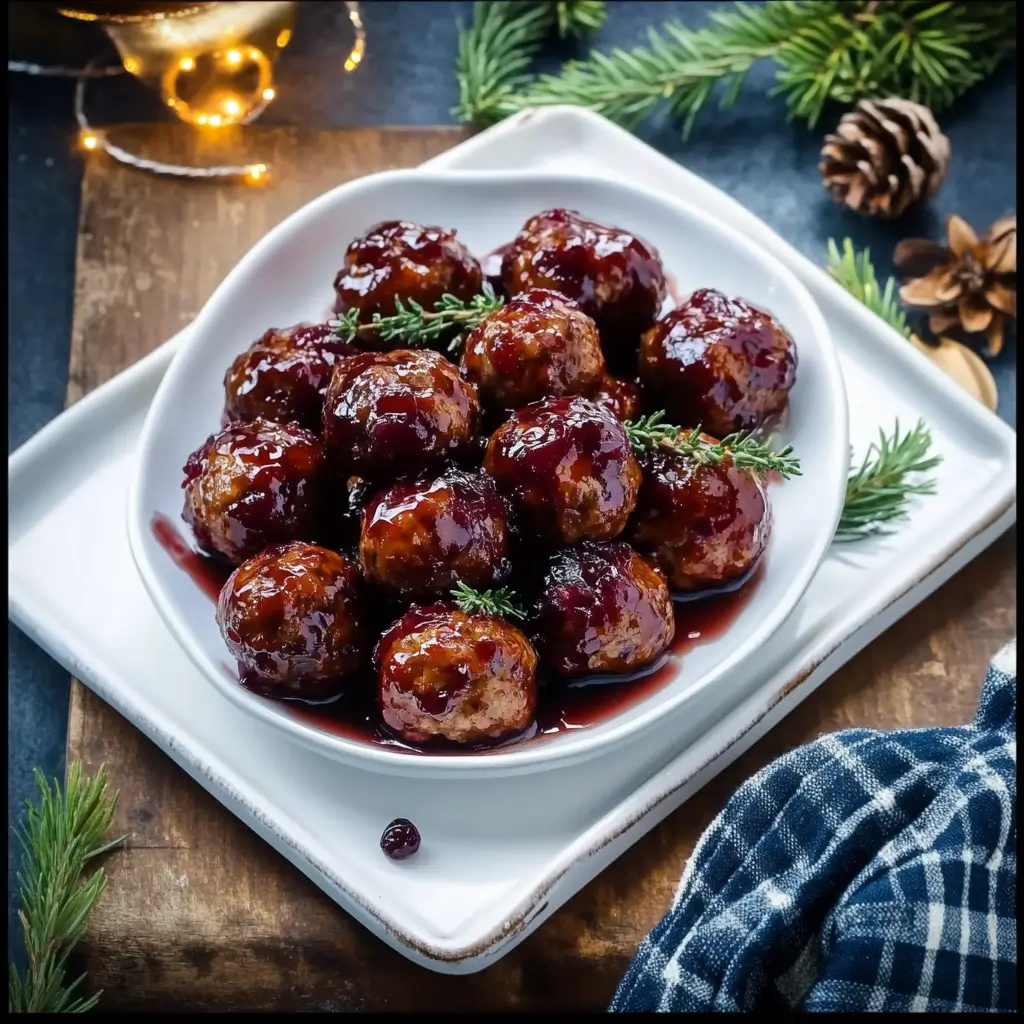 The Best Christmas Cranberry Meatballs for Dinner