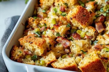 Vegetarian Bacon Cornbread Stuffing Alternative