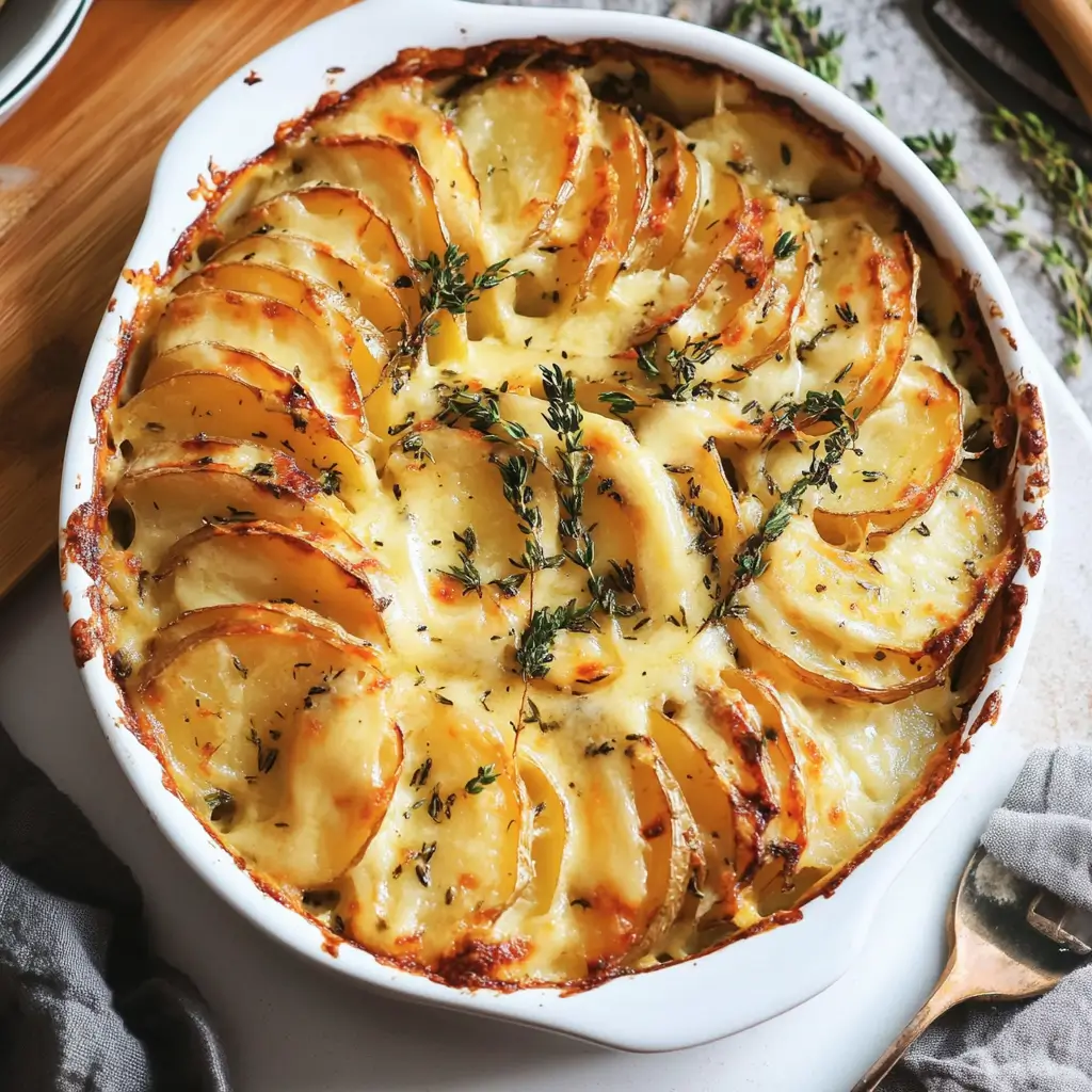 cheese and herb potato gratin