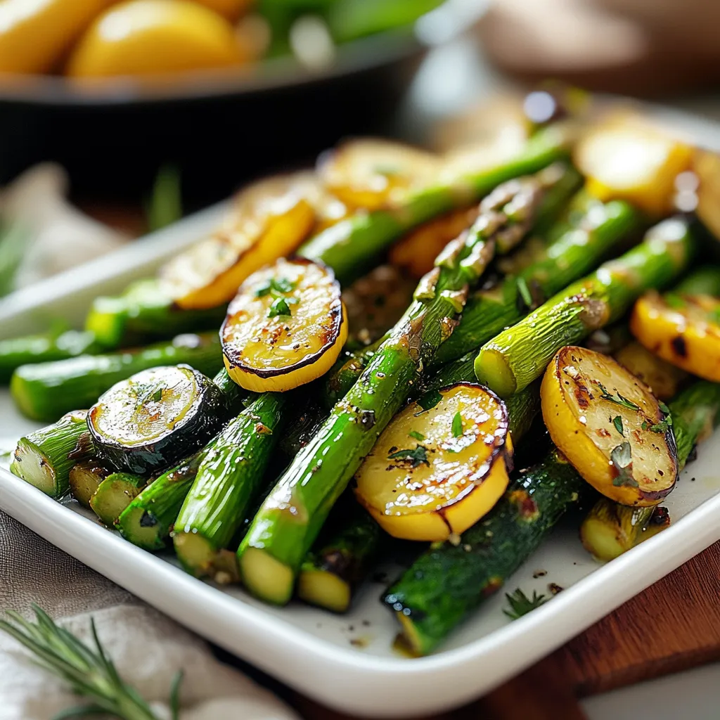 Asparagus with Zucchini and Squash