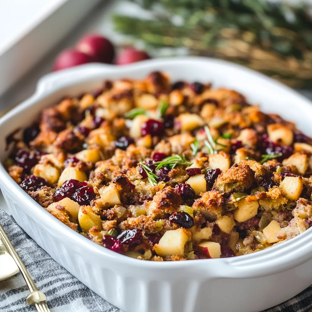 Awesome Sausage Apple and Cranberry Stuffing
