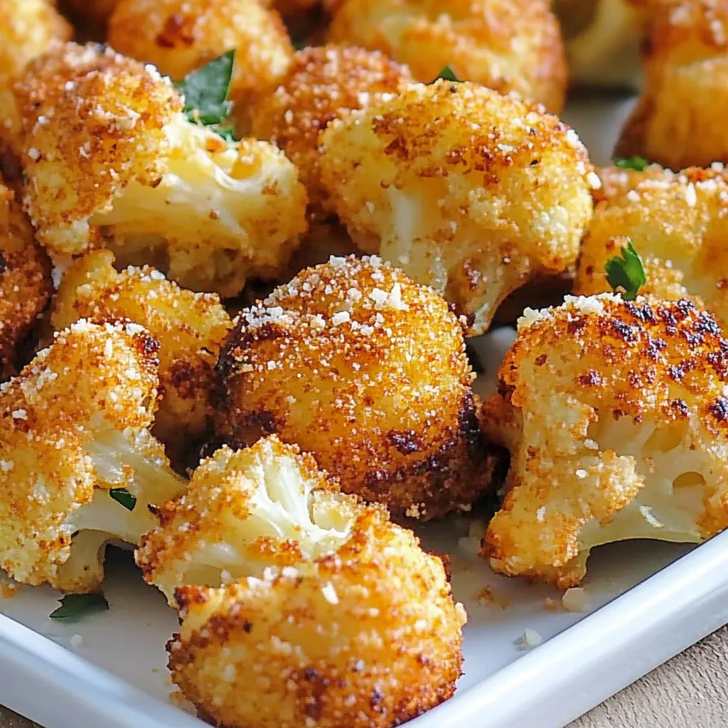 Baked Cheddar Parmesan Cauliflower Bites