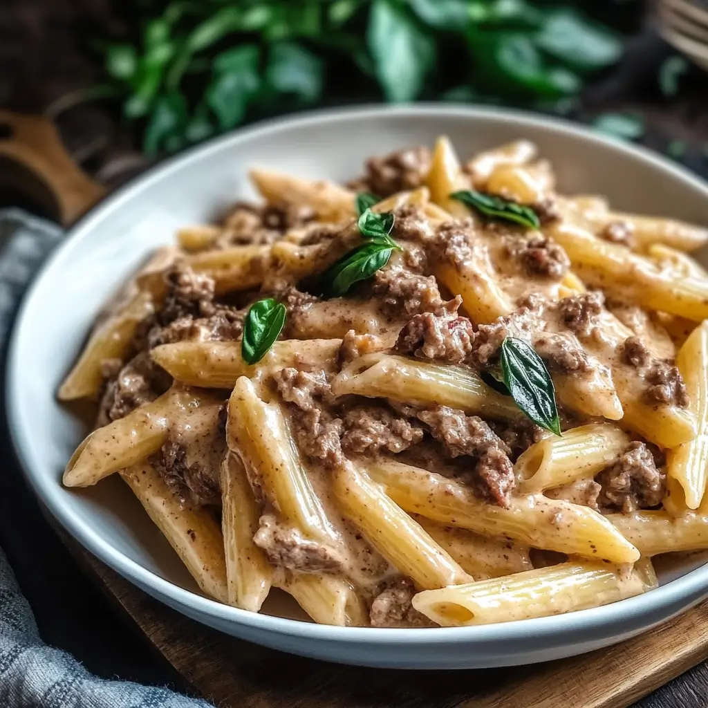 Best One-Pot Creamy Beef Pasta