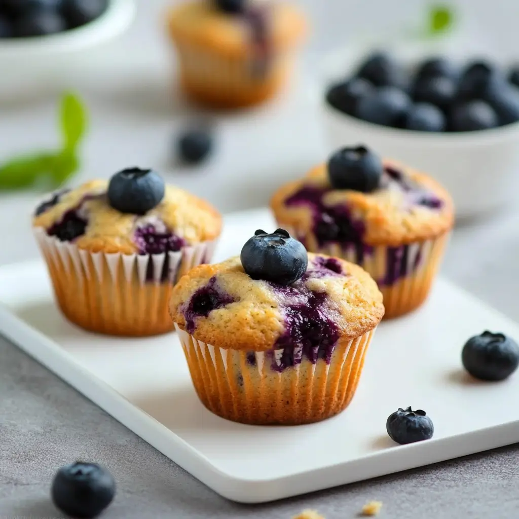Blueberry Banana Cottage Cheese Muffins